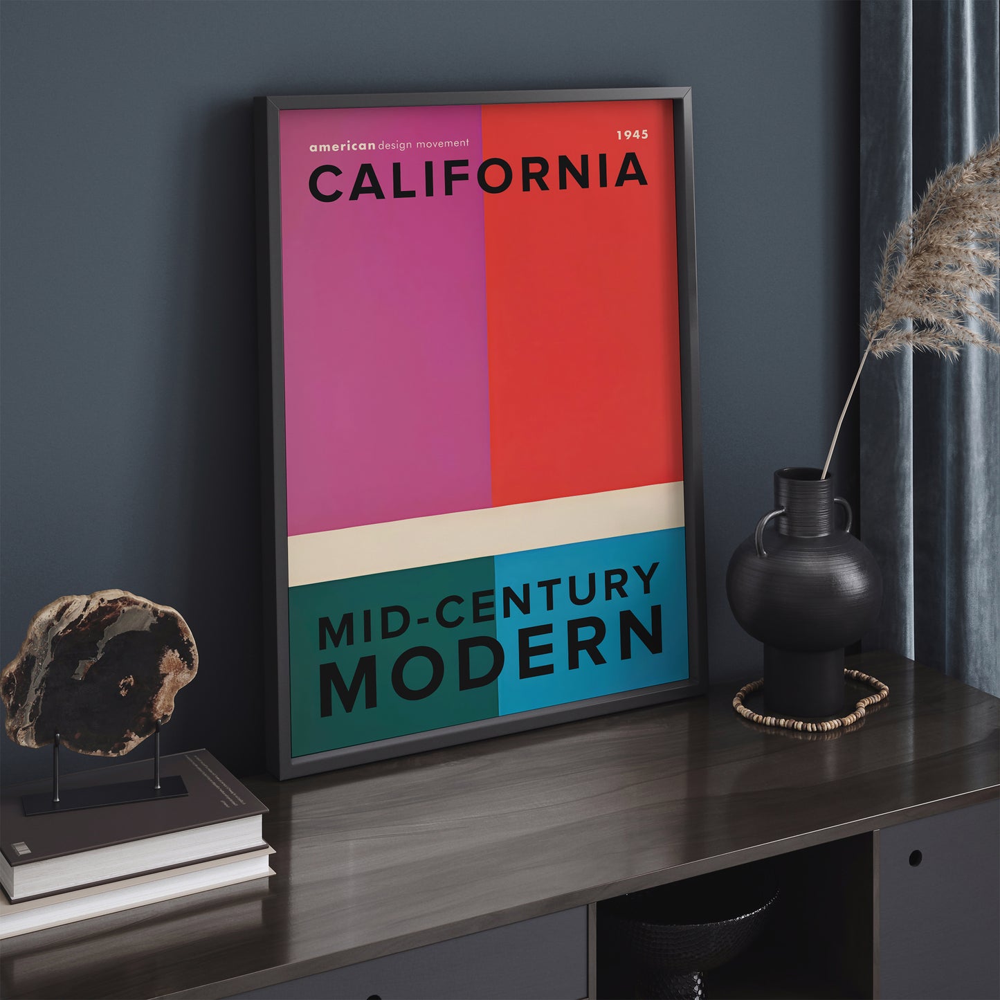 Mid Century Modern California Coloful Wall Art