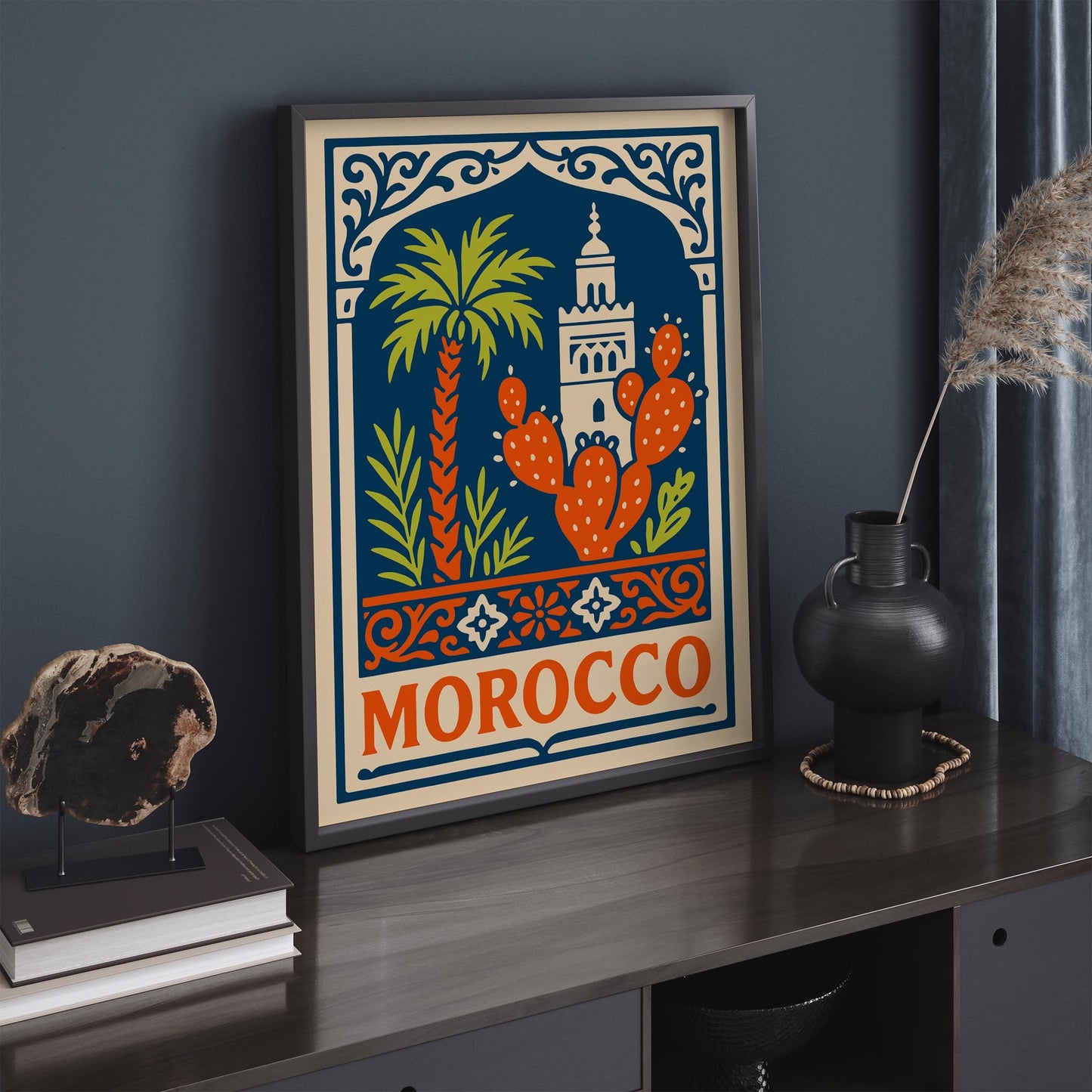 Morocco Cityscape Travel Poster