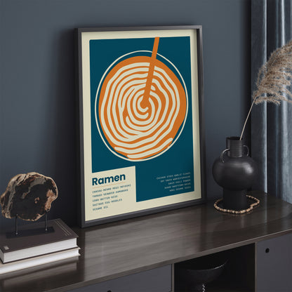 Retro Ramen Recipe Poster
