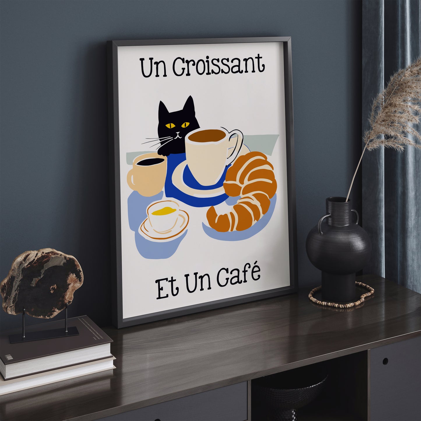 Un Croissant - French Breakfast Cute Poster