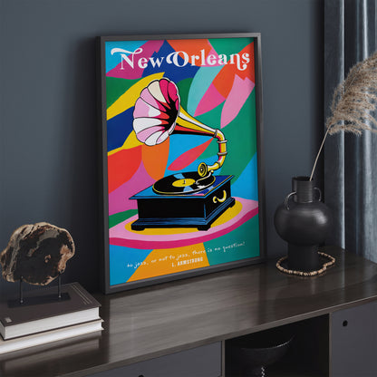 Colorful New Orleans Music Poster