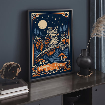 Moonlight Owl Society Poster