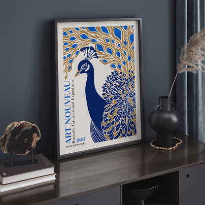 Art Nouveau Peacock Poster