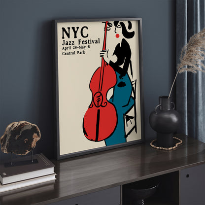 Jazz Festival in New York City, Vintage Collectible Print