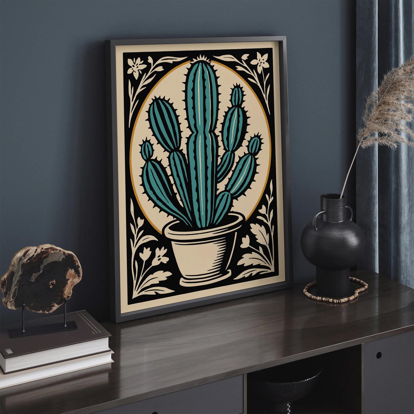 Eclectic Victorian Cactus Plant Poster