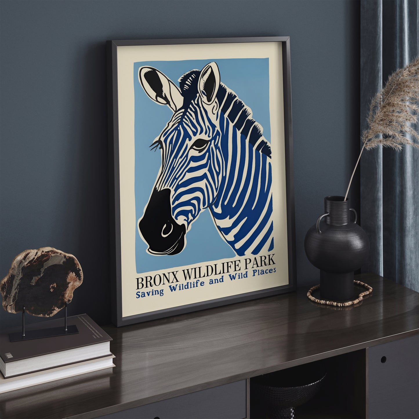 Bronx Zoo Vintage Zebra Poster