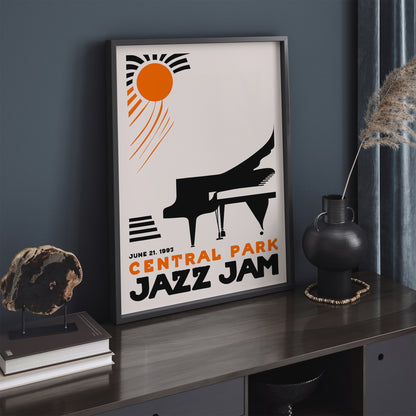 Central Park Jazz Jam Minimal Poster