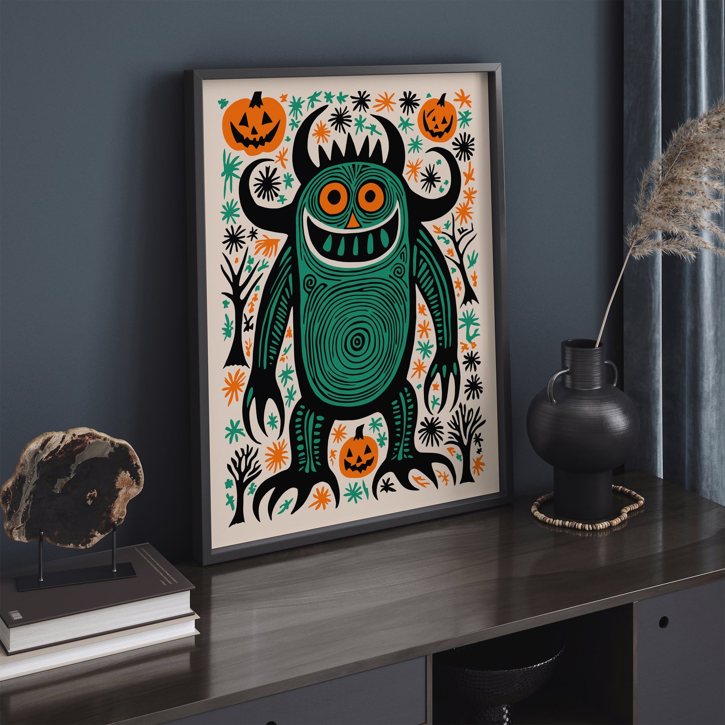 Funny Halloween 2024 Monster Art Print