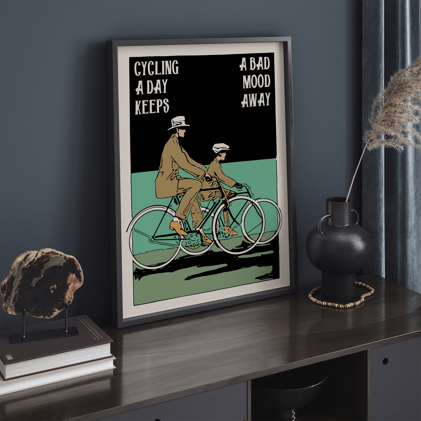 Motivational Cycling Retro Poster