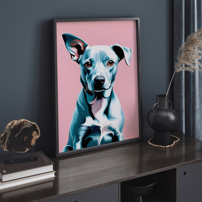 Cute Little Dog Pink Poster
