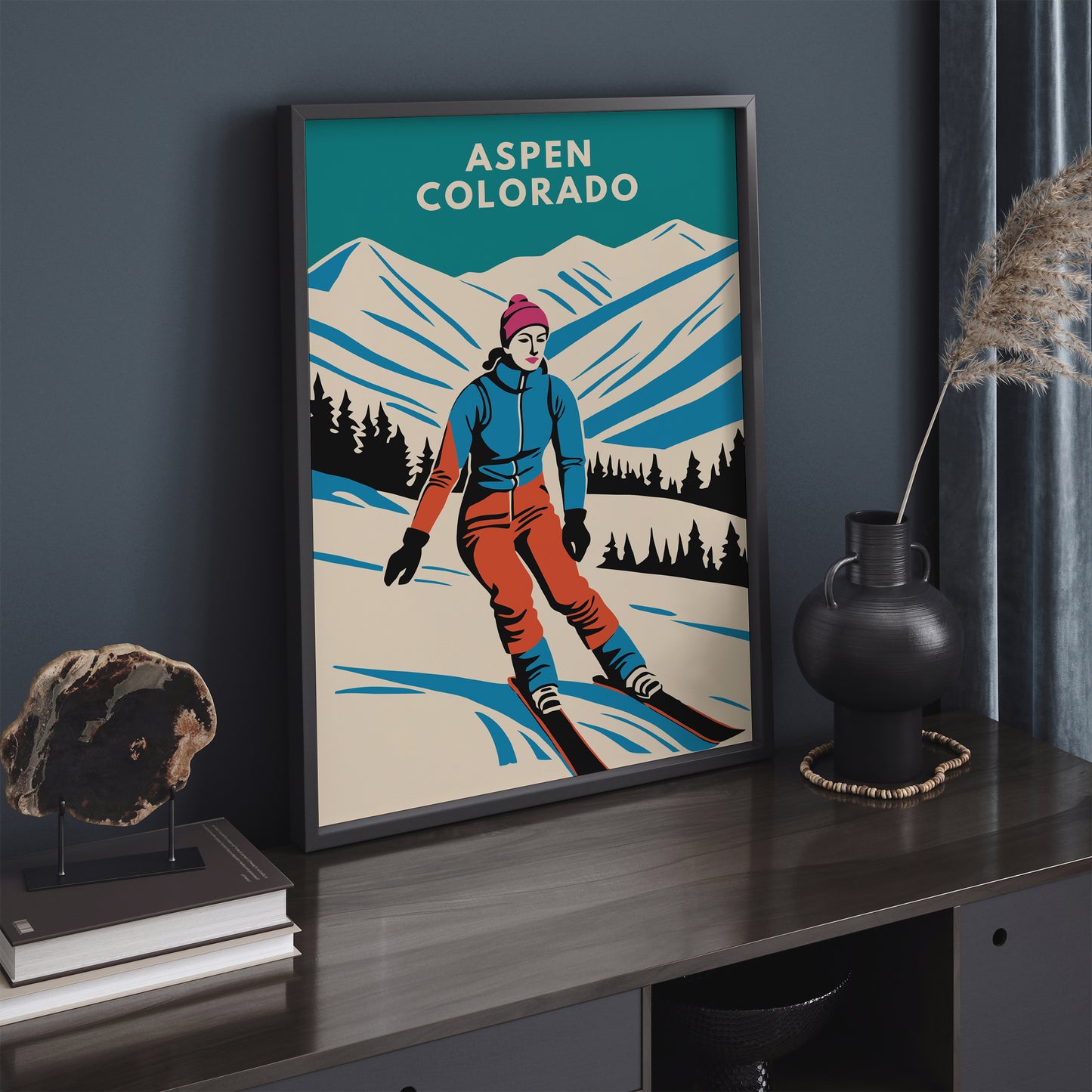 Aspen Colorado Winter Travel Poster