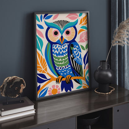 Bohemian Owl Wall Art Eclectic Decor