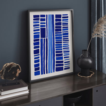Modern Blue Minimalist Wall Art Print