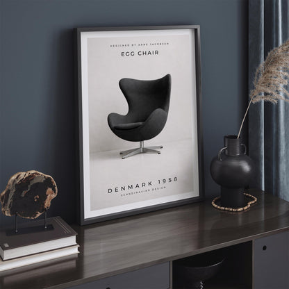 Egg Chair Scandinavinan Design Poster