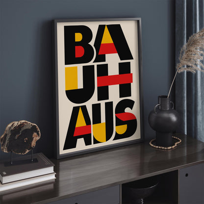 Bauhaus Modern Typography Art Poster