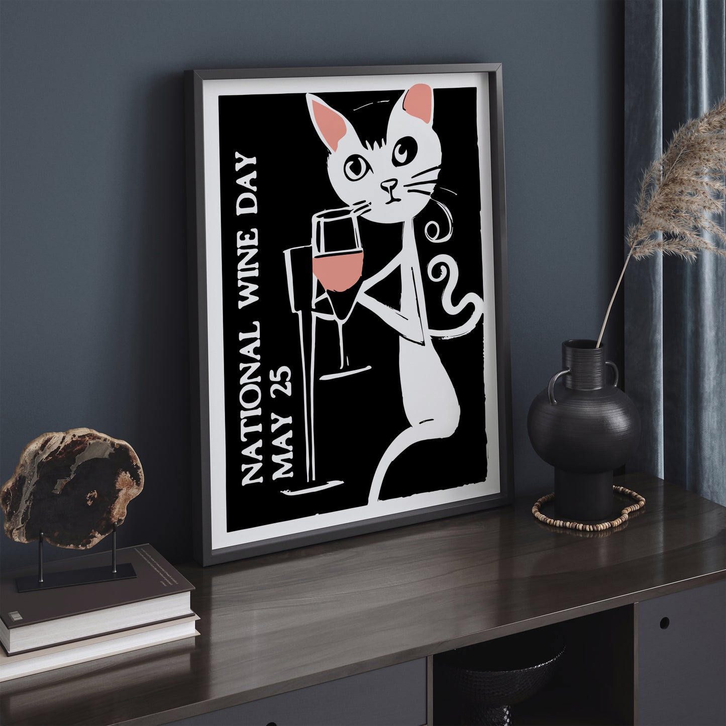 National Wine Day Retro Poster