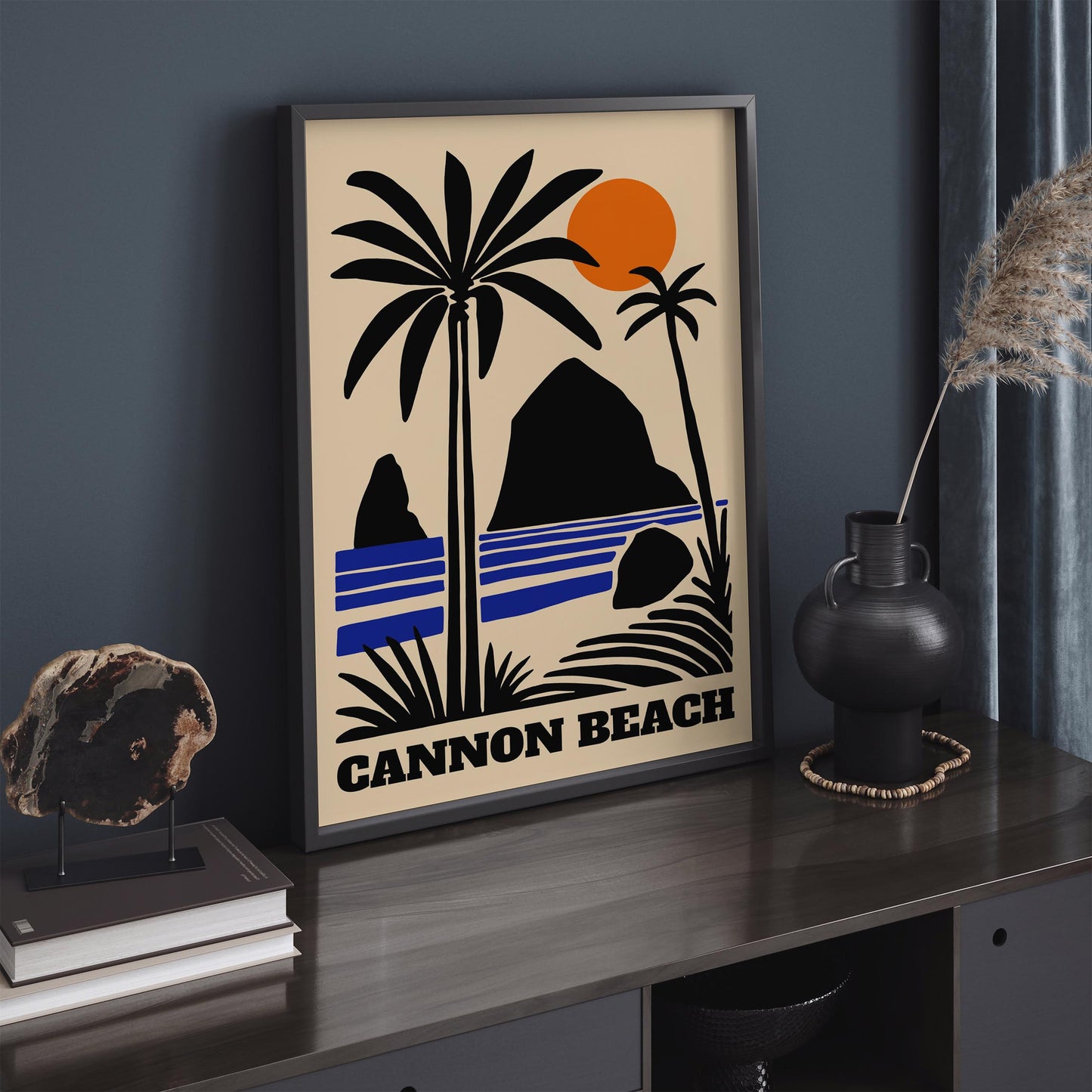 Cannon Beach Oregon Poster - Retro Landscape Print