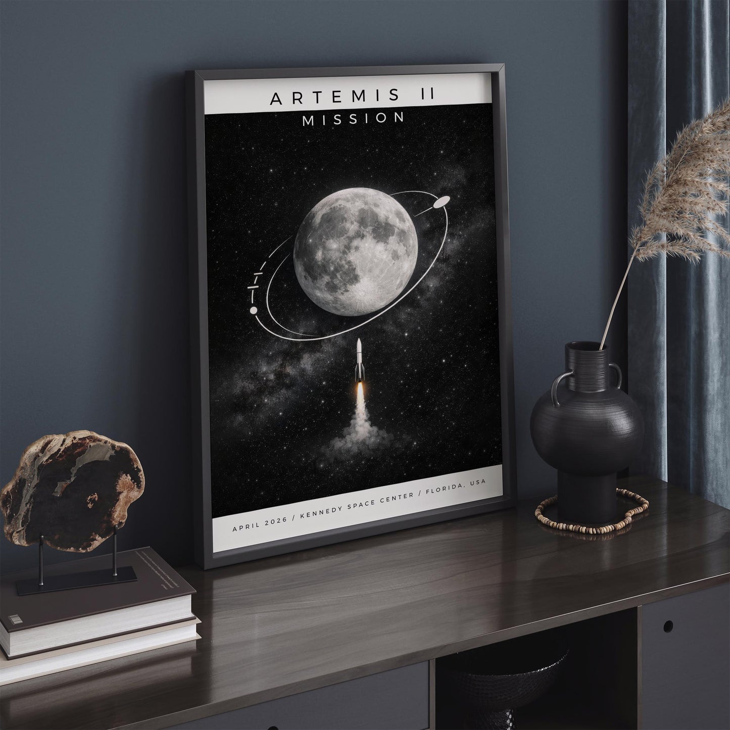 ARTEMIS II Mission Poster - Cosmos Wall Art