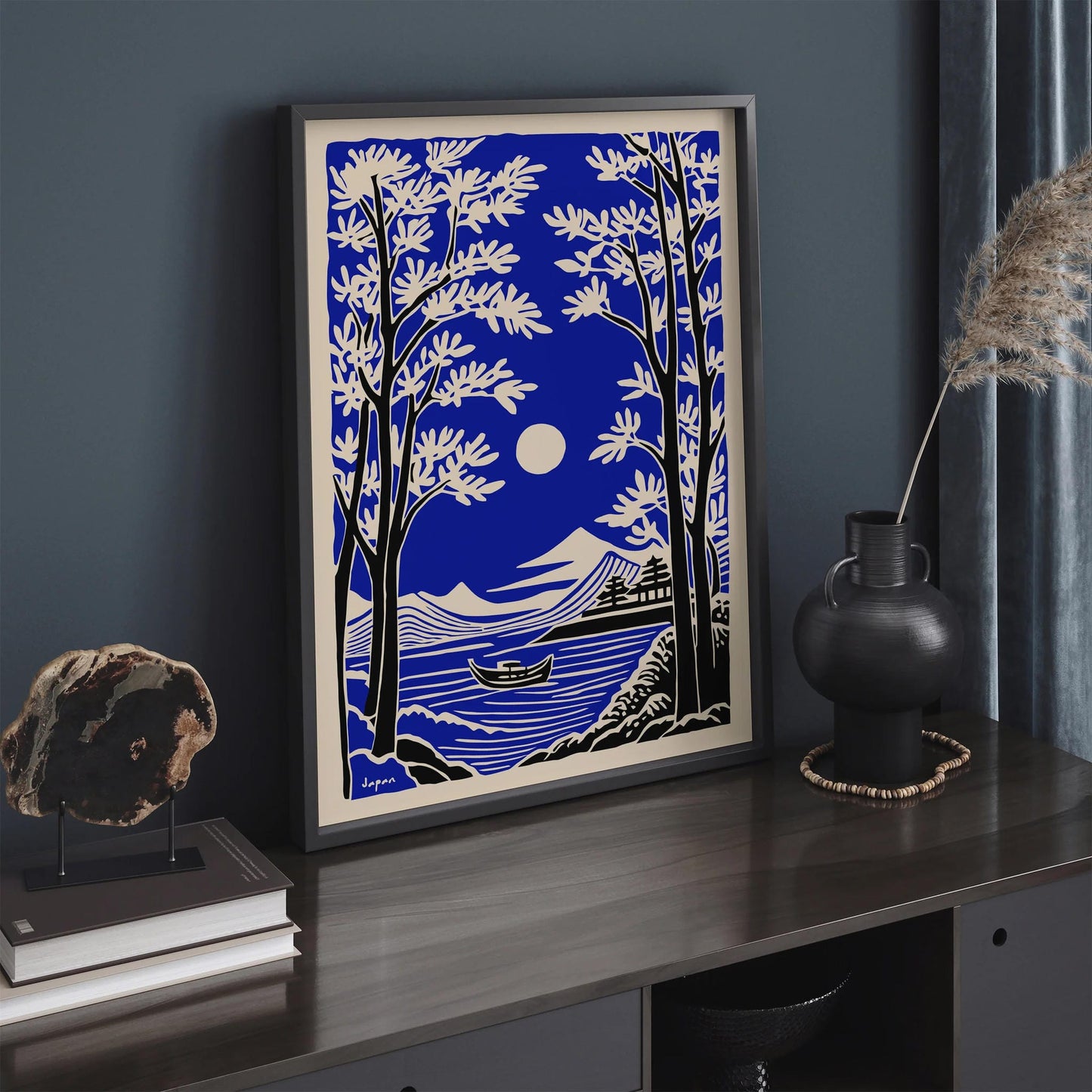 Mount Fuji Japan Blue Art Print