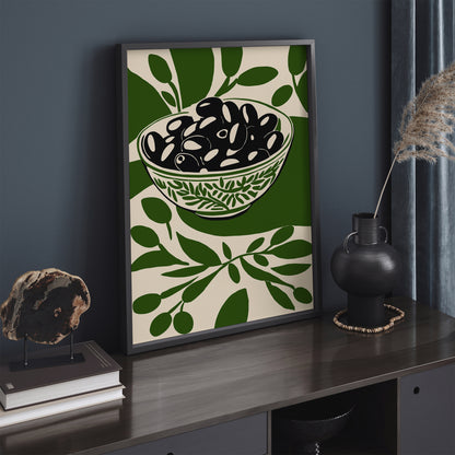 Green Olives Food Kitchen Art Print