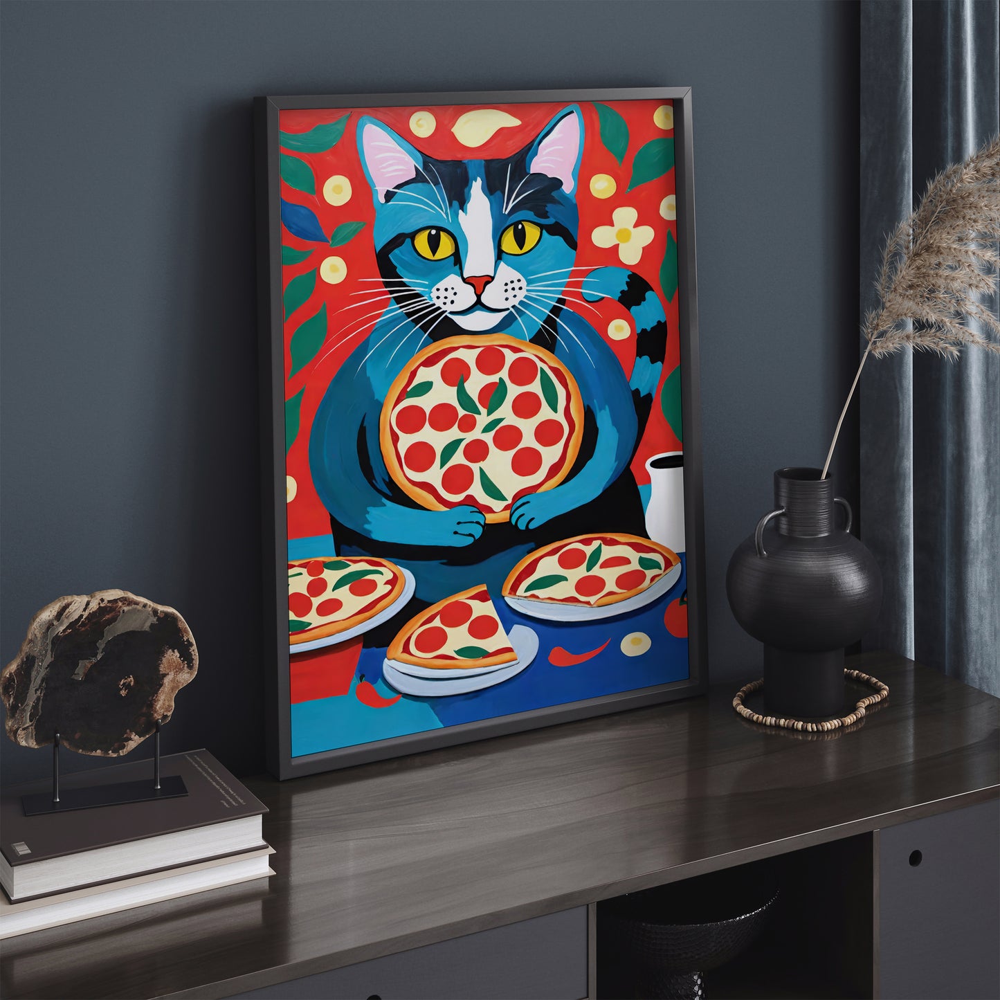 Funny Cat Pizza Lover Poster