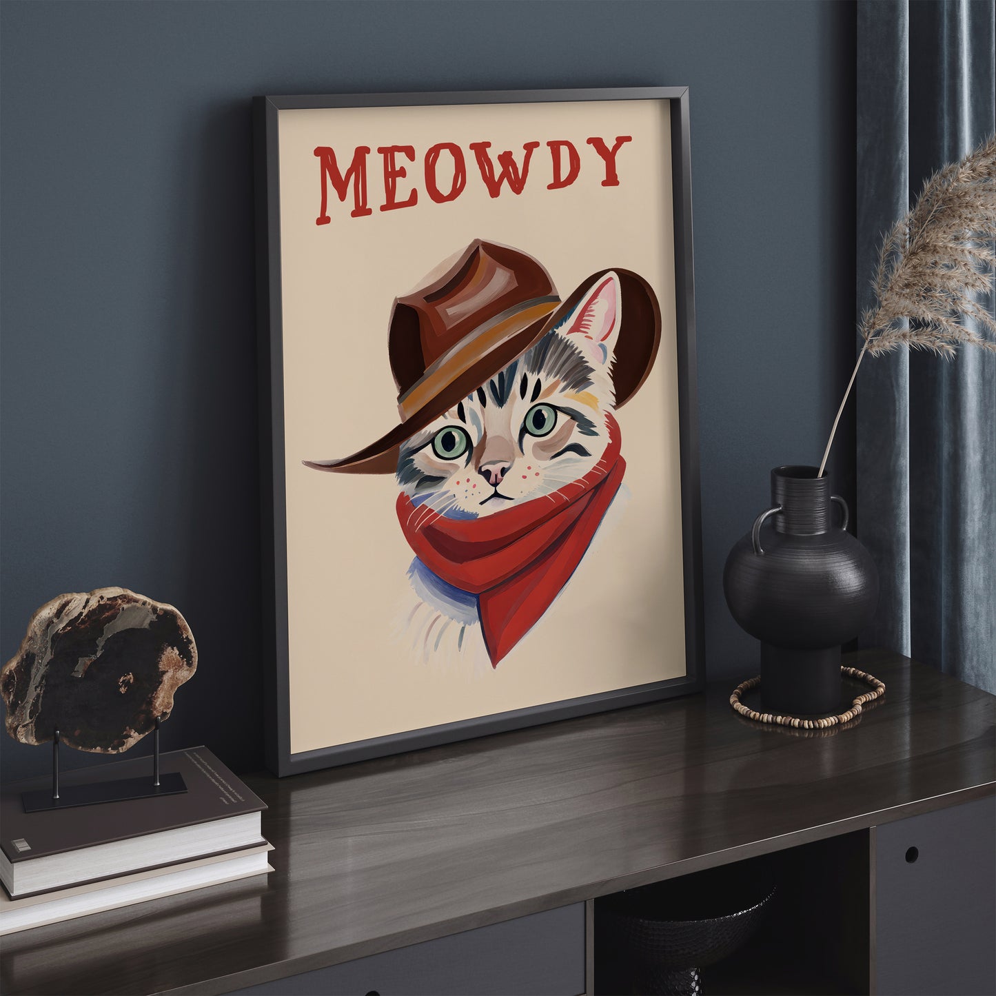 Meowdy Cat Cowboy Poster