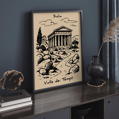 Sicilia Valle dei Templi Poster