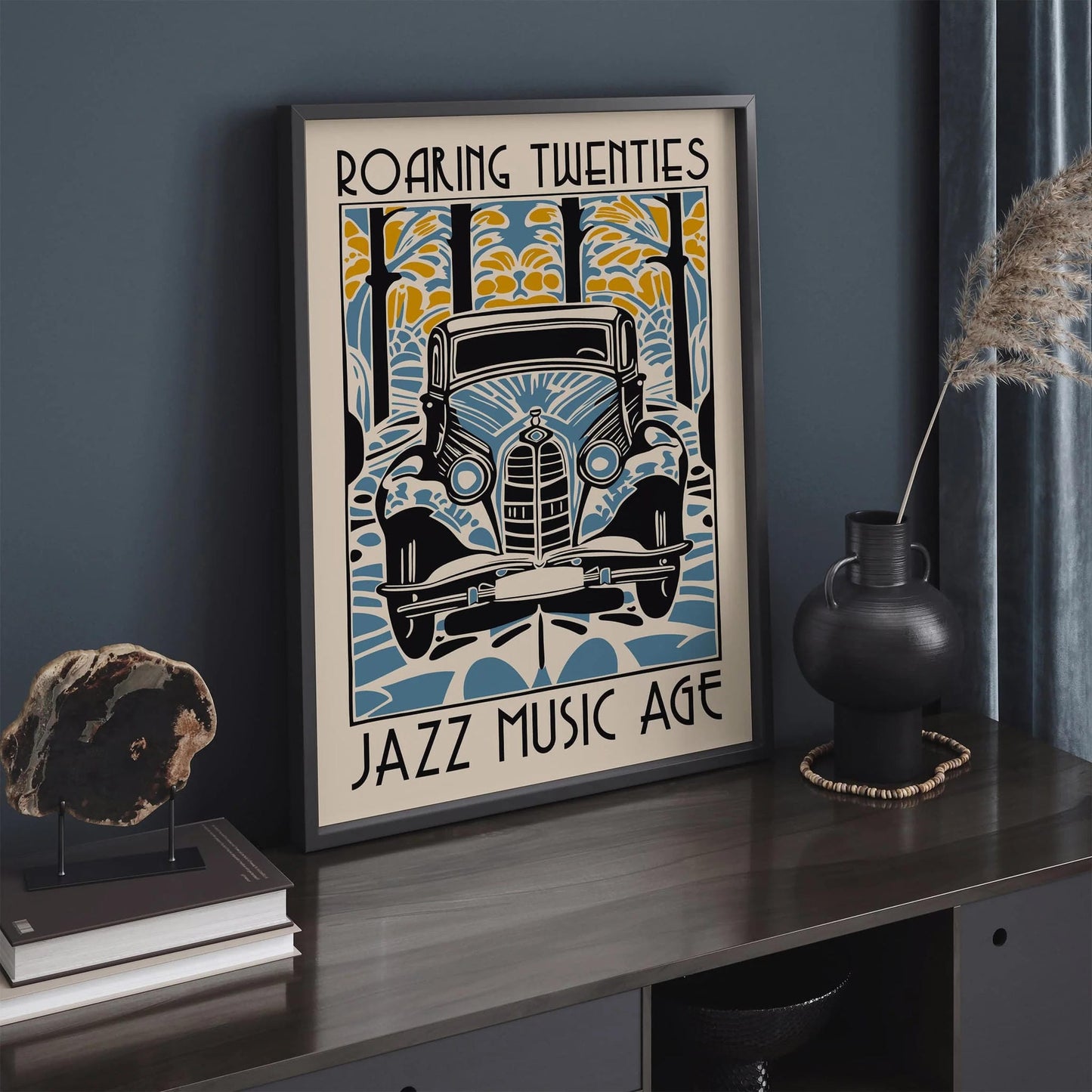Roaring Twenties Jazz Music Age Old Car Art Print