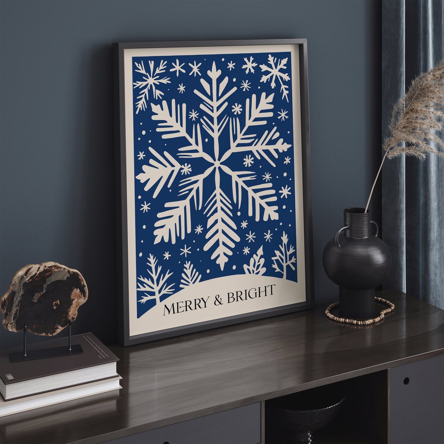 Christmas Time Snowlakes Art Print