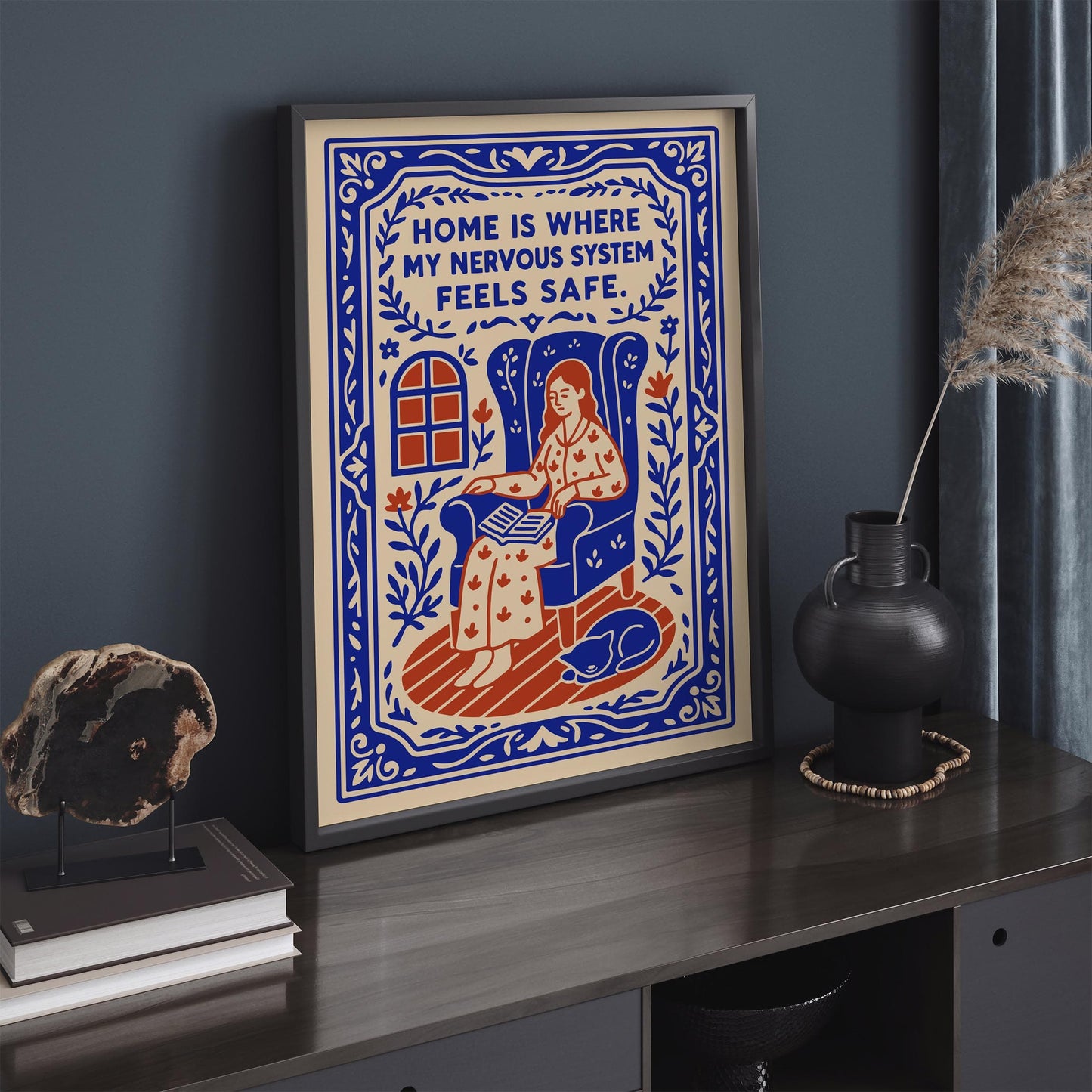 Home Is Where I Feel Safe Poster - Quote Wall Art