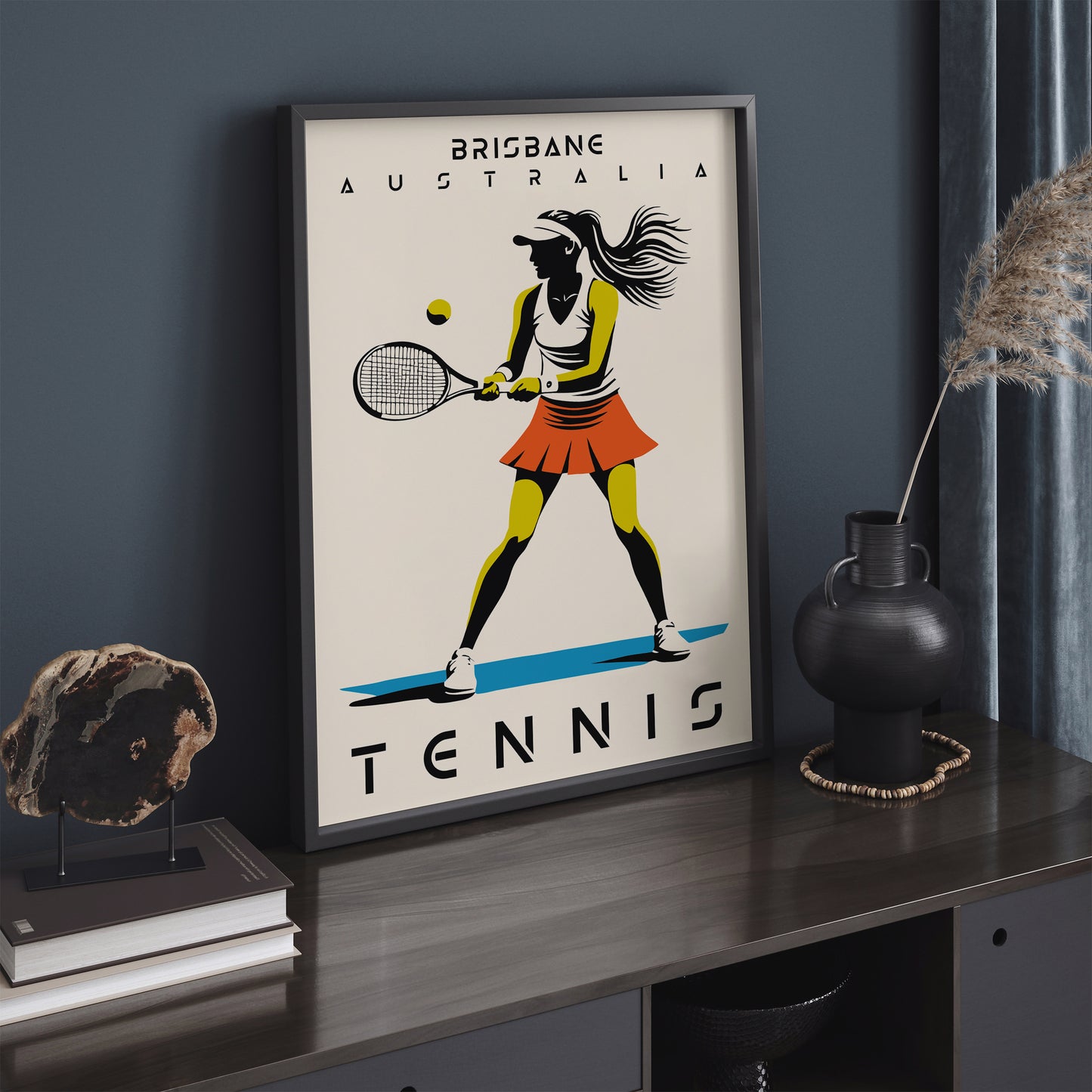 Brisbane Australia Tennis Game Poster