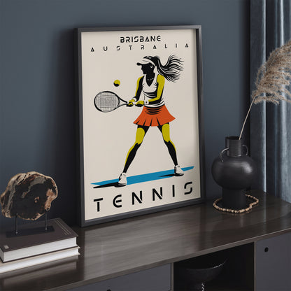 Brisbane Australia Tennis Game Poster