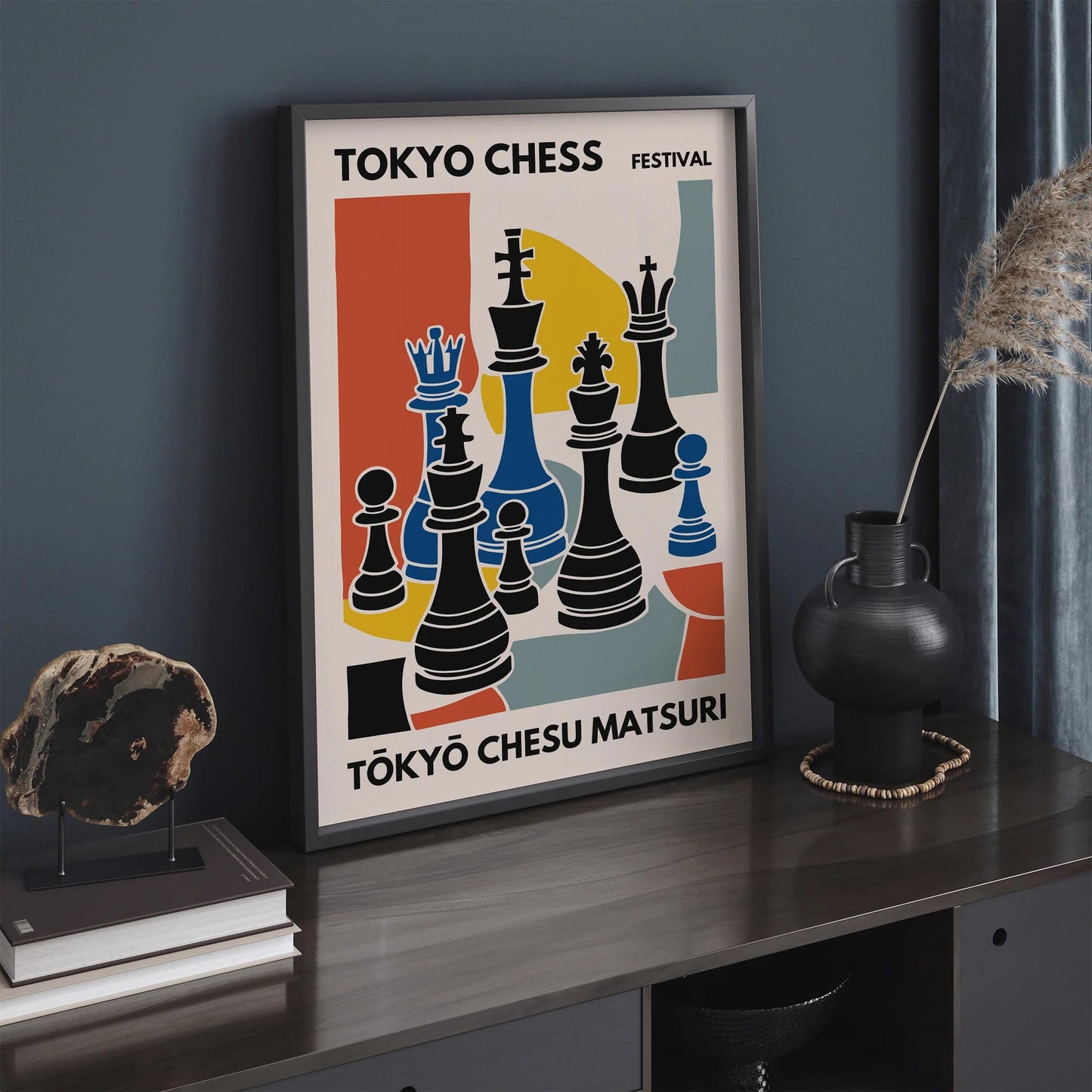 Tokyo Chess Festival Poster – Chess Game Event Art