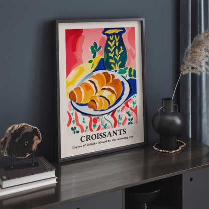 Croissants Watercolor Quote Art Print