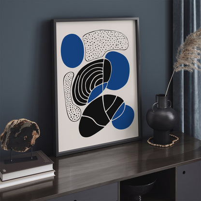 Minimalist Blue Abstract Art Print