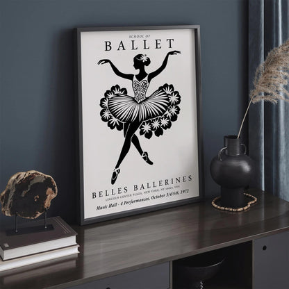 Black and White Ballet Poster