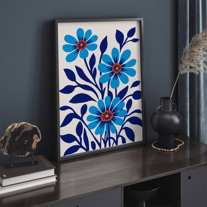 Blue Wild Flowers Art Print