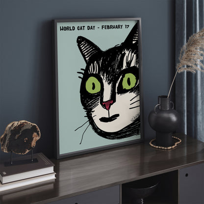 World Cat Day Quirky Poster