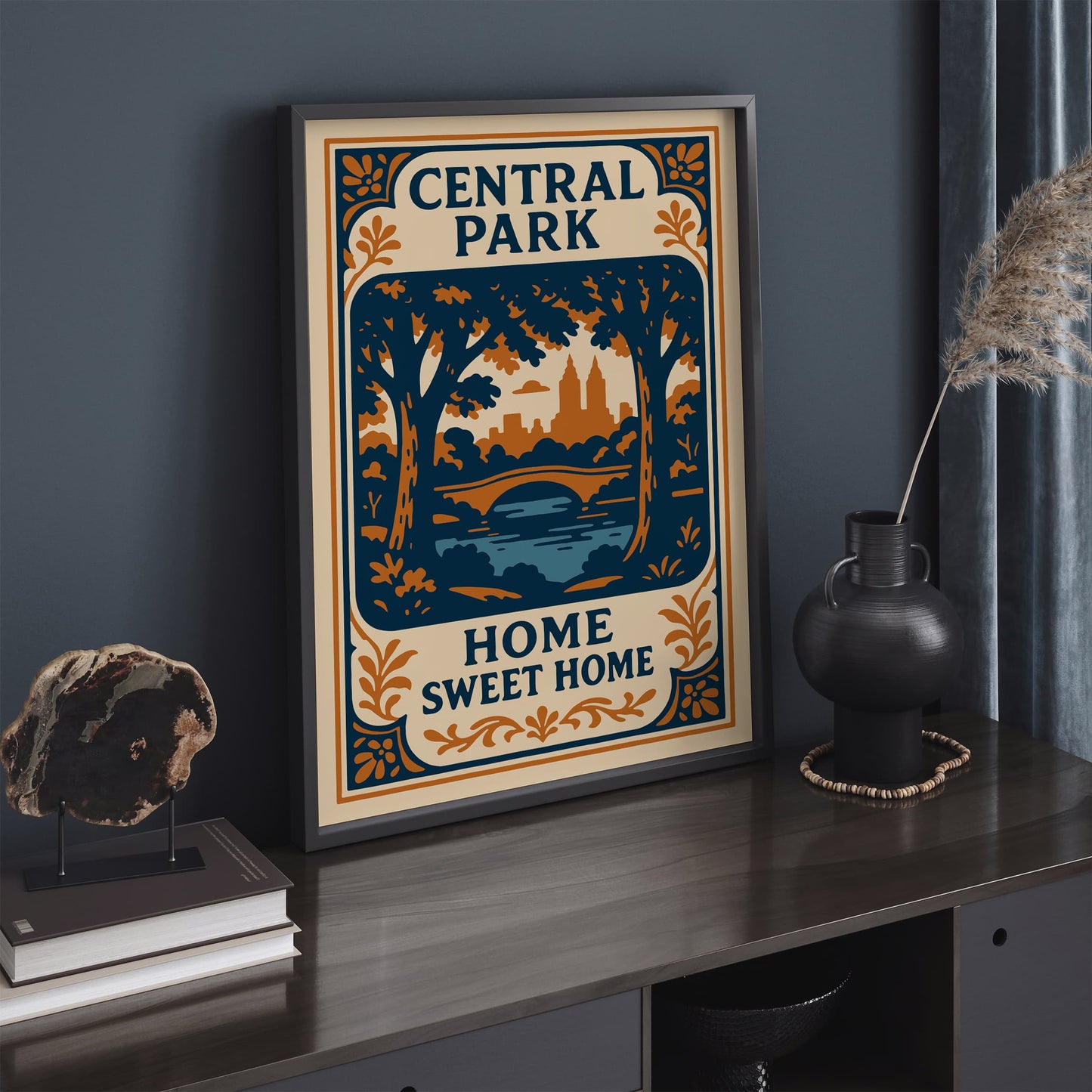 Central Park NYC Poster - Home Sweet Home Quote Art