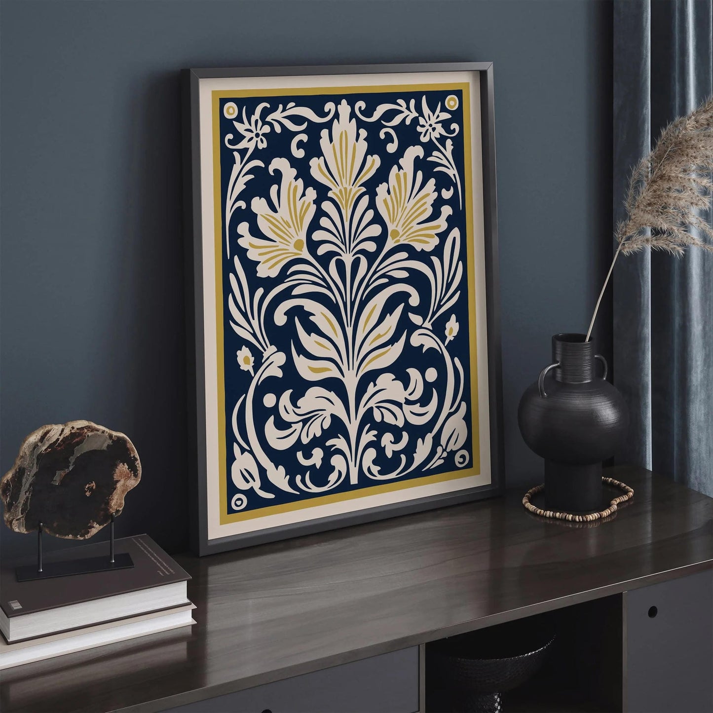 Elegant Rococo Botanical Print