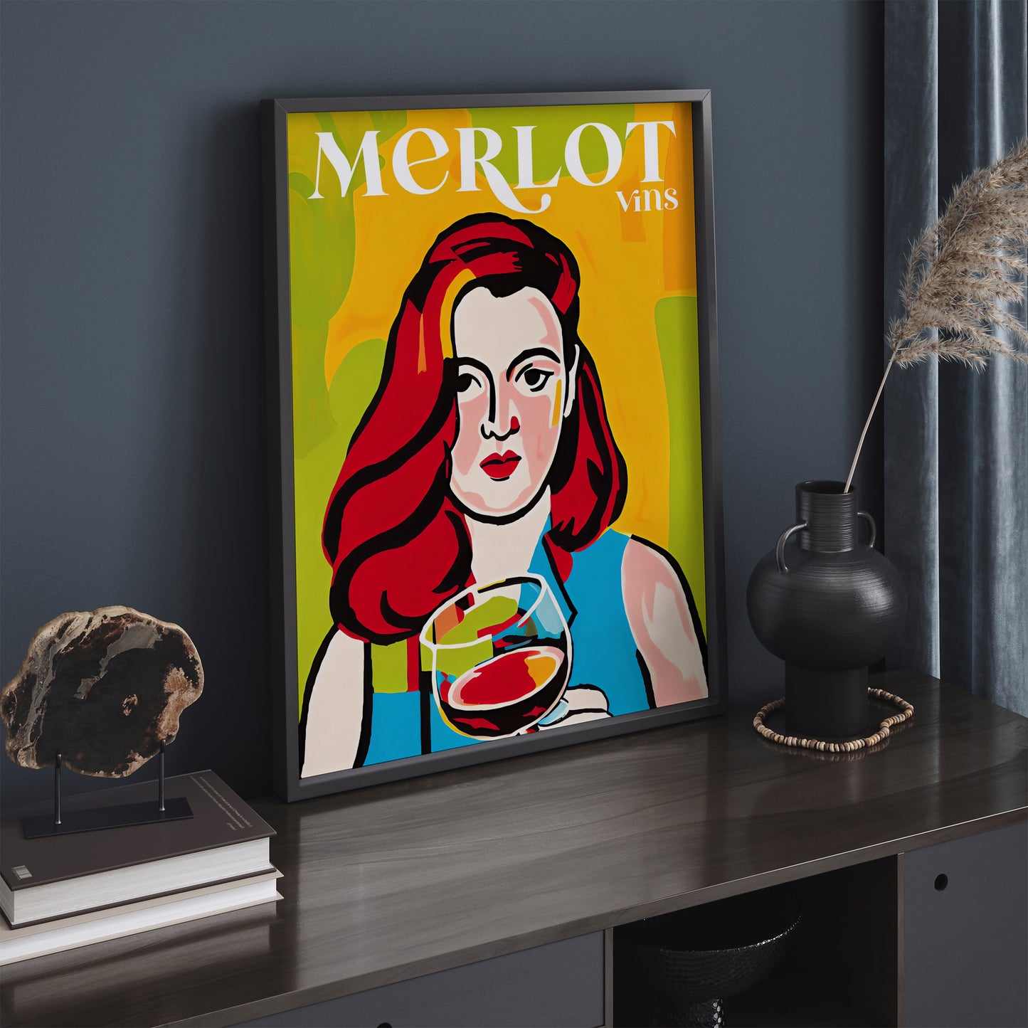 MERLOT Vintage Wine Poster