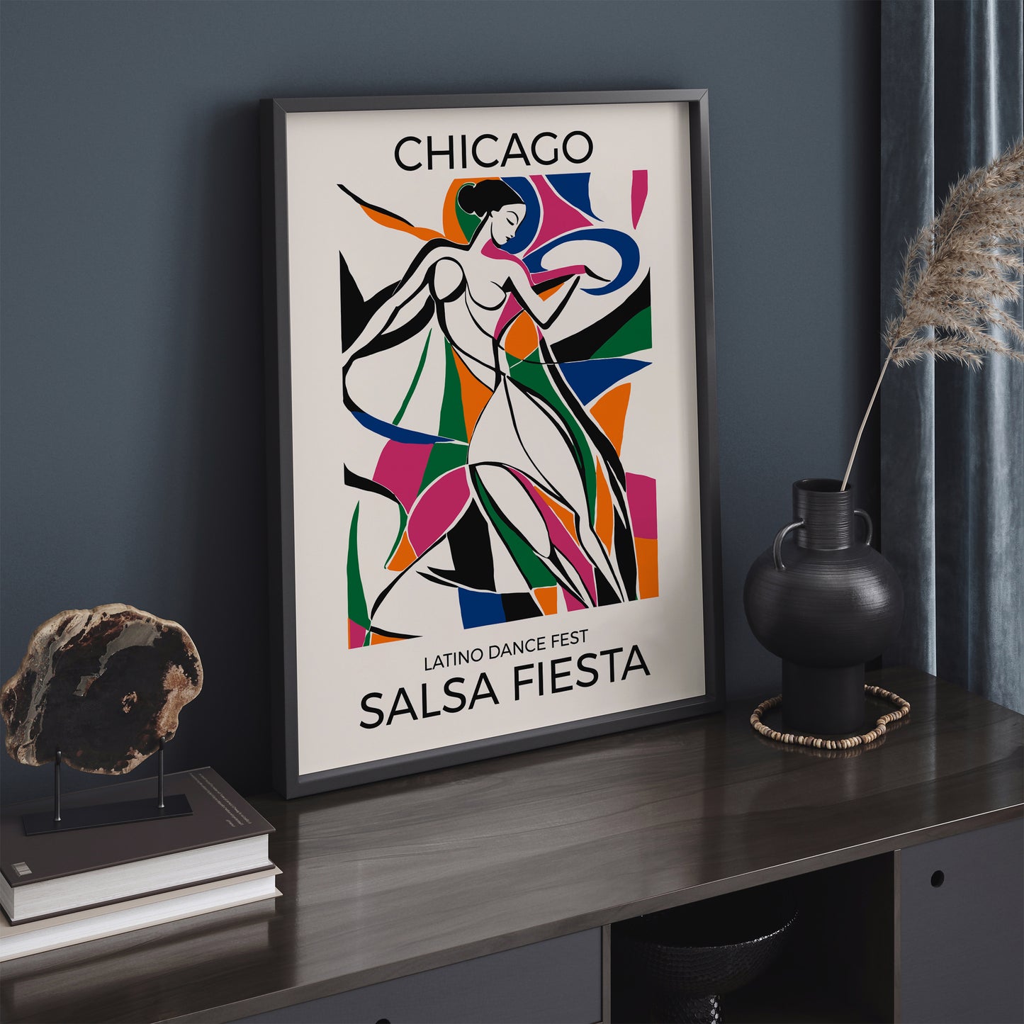 Chicago Salsa Fiesta Music Poster