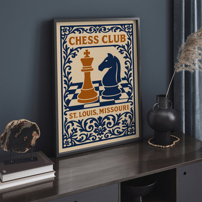 St. Louis Chess Club Poster - Missouri Chess Wall Art