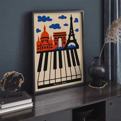 Jazz in the Heart of Paris Poster - Music Art Print 2025