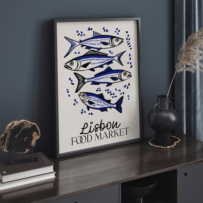 Lisbon Food Market Poster