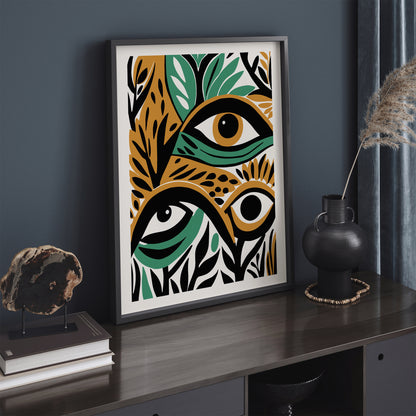 Abstract Bohemian Eyes Art Print