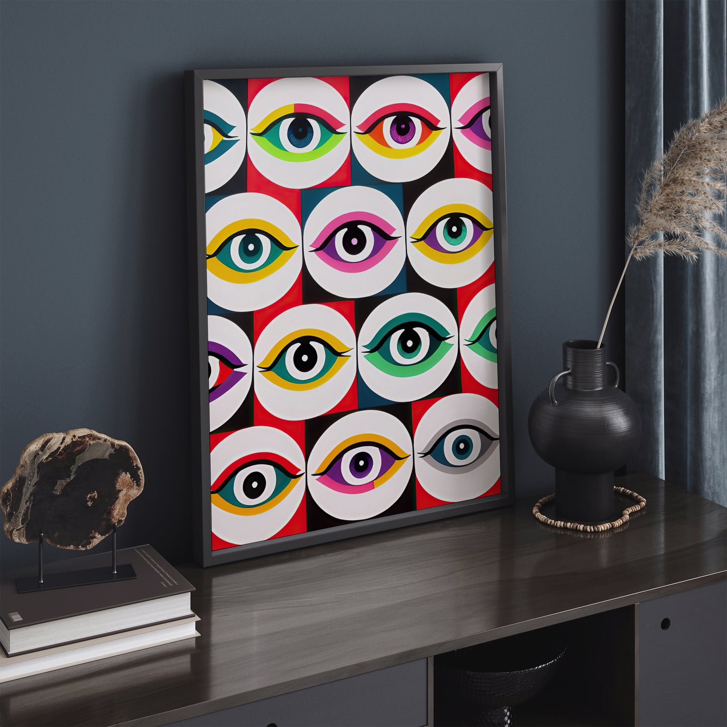 Pop-Art Eyes Collage Art Print