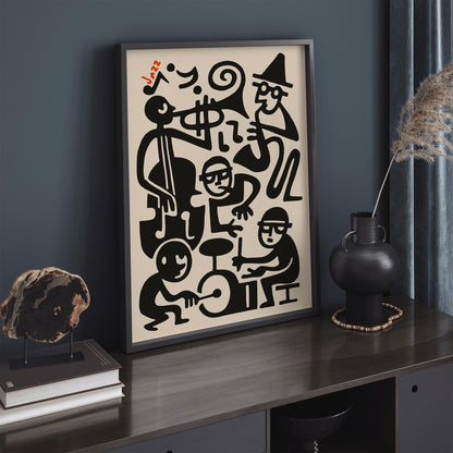 Jazz Band Poster - Abstract Music Print