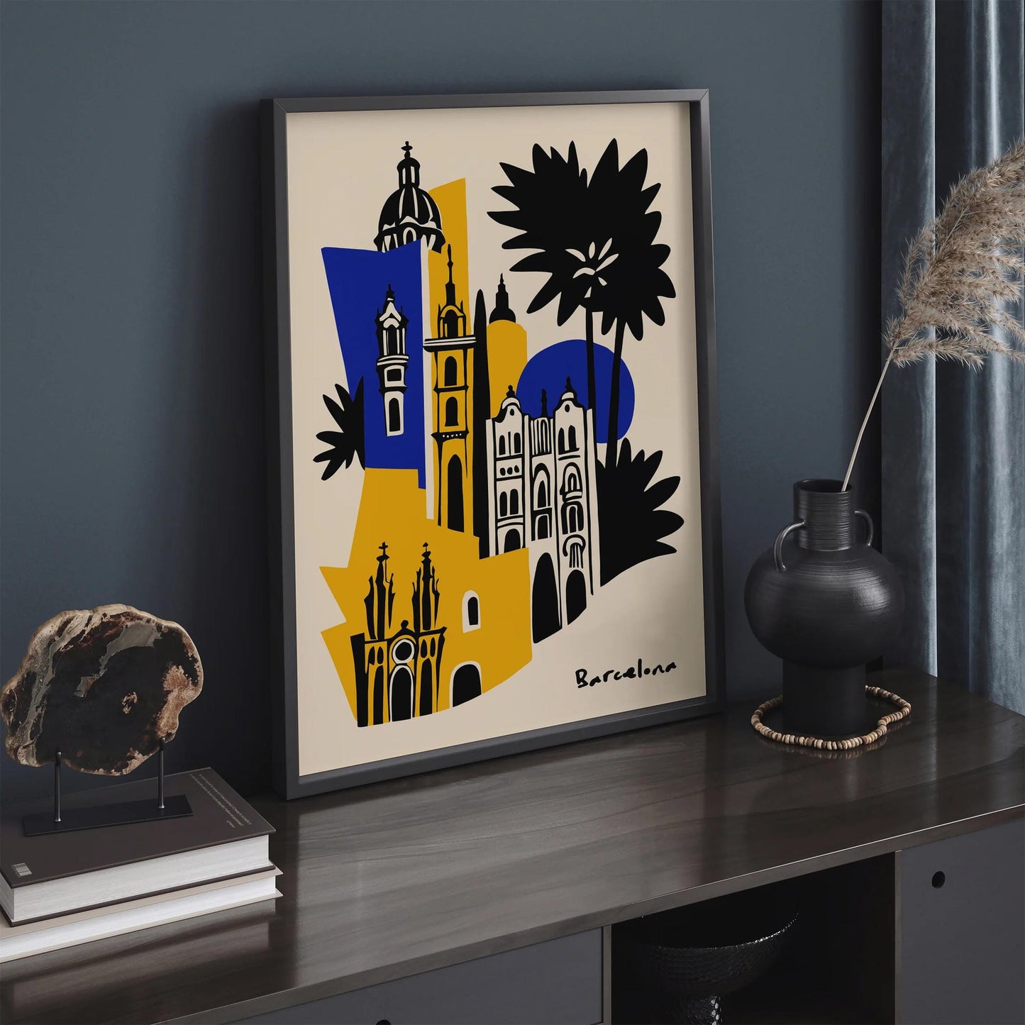 Barcelona Pop Art Print – Gaudi-Inspired Art