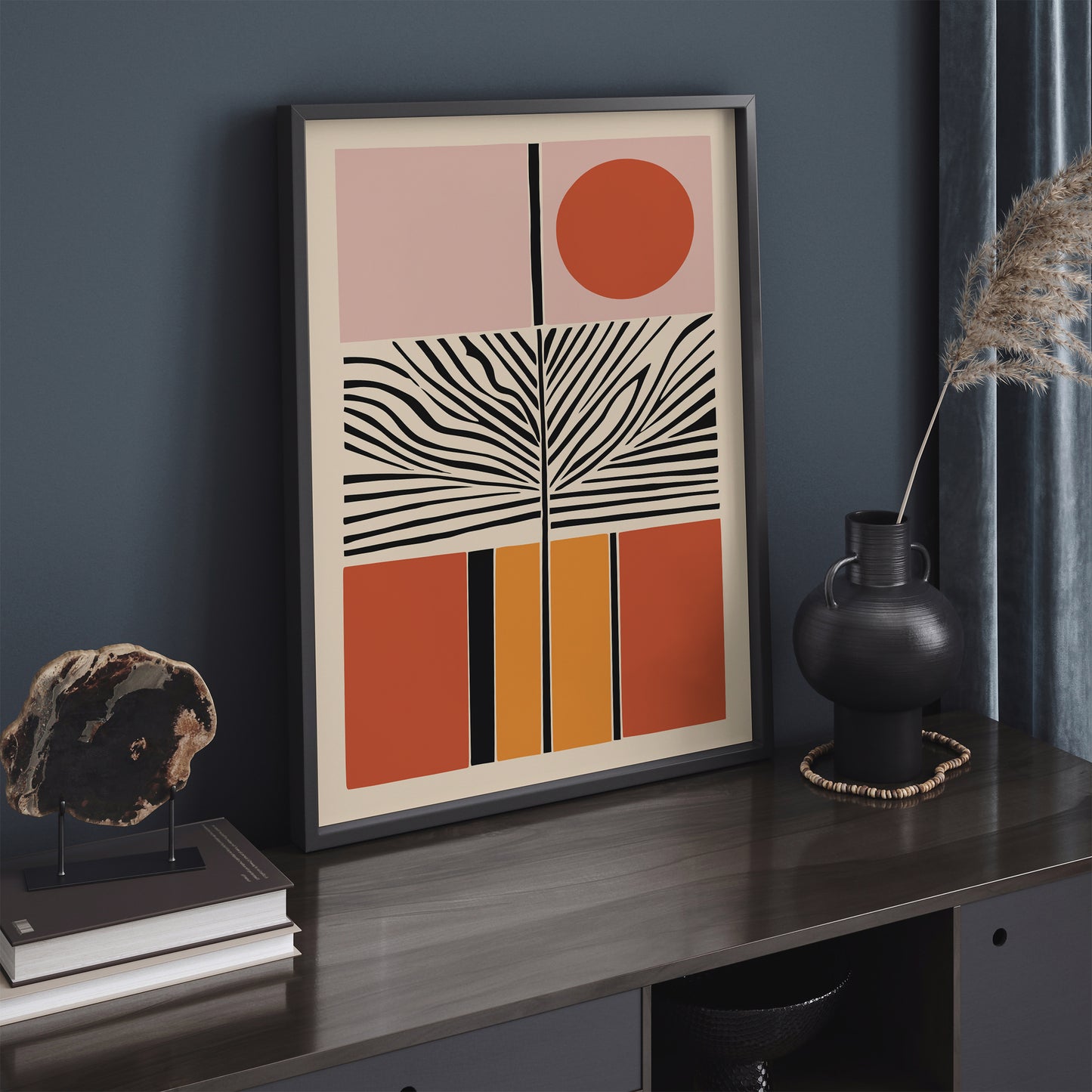 Mid Century Modern Living Room Art Print